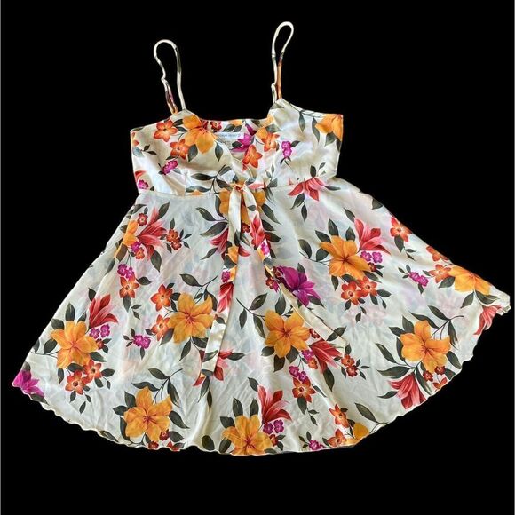 Victoria's Secret Other - Vintage Victoria's Secret Y2K Milkmaid Floral Babydoll Nightie Chiffon Chemise L